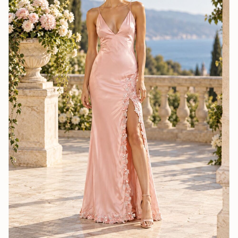 NBD Sequin Bead Embellished Maxi Dress Embroidered Cocktail Evening XS 291059